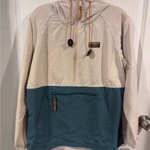 L.L. Bean Light Gray Pullover Jacket - Rain